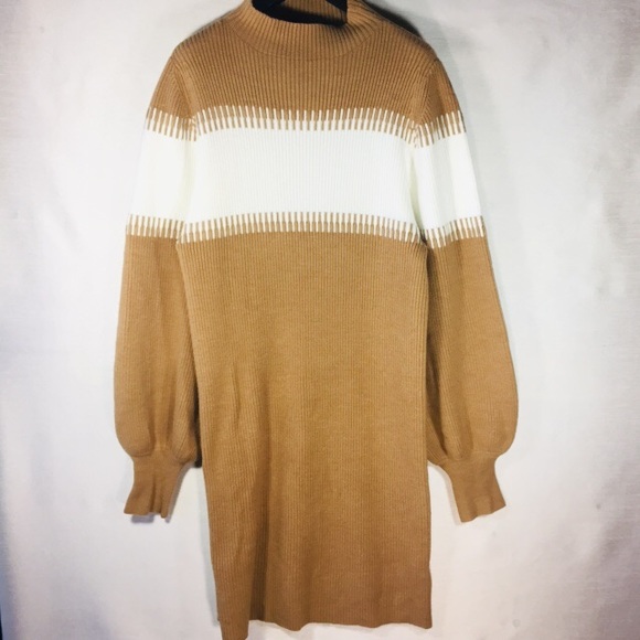 French Connection Balloon Sleeves Sweater Dress - Picture 1 of 7